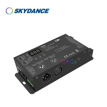 Skydance 5V-24V 12V DMX512 to SPI Декодер DMX преобразователь сигнала IC RGB RGBW контроллер 2.4G RF пульт дистанционного управления для светодиодной ленты WS2812 WS2815