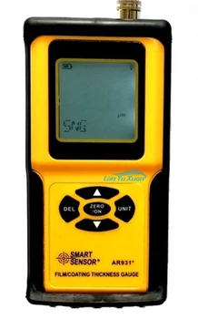 Smart Sensor AR931 Цифровой портативный толщиномер пленки / покрытия Измеритель Диапазон измерения 0-1800 мкм