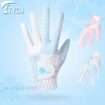 TTYGJ 1 пара женских дышащих спортивных перчаток левая и правая рука мягкие перчатки для гольфа противоскользящие эластичные варежки женские перчатки на открытом воздухе