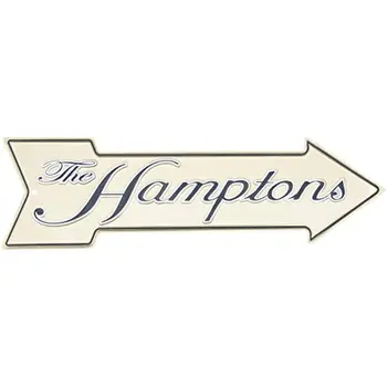 To The Hamptons Funny Metal Arrow Sign Новинка Человек Пещера Прибрежный дом Декор стены
