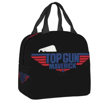 Top Gun Maverick Изолированные сумки для ланча для женщин Tom Cruise Film Портативный термоохладитель Еда Ланч Бокс Дети Школьники