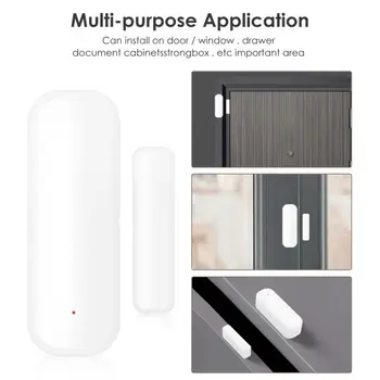 Tuya Smart WiFi Дверной датчик Умная дверь Датчики открытия/закрытия Датчик окна Wi-Fi Приложение Smartlife Работа с Google Home Alexa