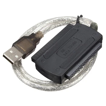 USB 2.0 Папа - IDE SATA Адаптер Кабель Преобразователь Жесткий диск Адаптер Кабель для ПК 2,5 дюйма 3,5 дюйма Жесткий диск