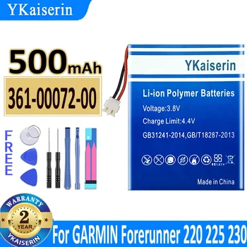 YKaiserin Аккумулятор 361-00072-00 3610007200 500 мАч для аккумуляторов GARMIN Forerunner 220 225 230 235 620 630 735XT + бесплатные инструменты
