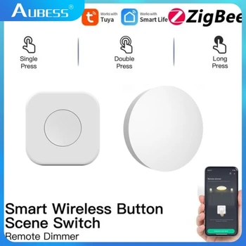 ZigBee 3.0 Button Smart Scene Switch Tuya Multi-scene Linkage Беспроводной пульт дистанционного управления Интеллектуальный умный дом Zigbee Gateway Need