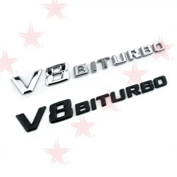  Авто Эмблема Логотип автомобиля BITURBO Elblem Значок подходит для наклейки на кузов автомобиля Mercedes
