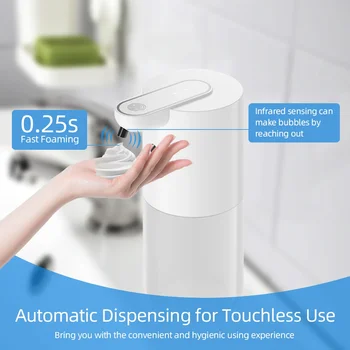 Автоматический дозатор пенного жидкого мыла с цифровым перезаряжаемым датчиком температуры Бесконтактная машина для дезинфекции рук для ванной комнаты