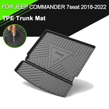  Автомобильная задняя крышка багажника Коврик Резиновый TPE Нескользящий водонепроницаемый грузовой вкладыш Аксессуары для Jeep Commander 7 Местный 2018-2022