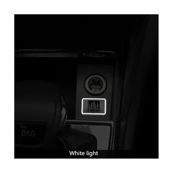  Автомобильное двойное USB-зарядное устройство GT Быстрая зарядка для Skoda Kodiaq 2017-2020 Адаптер Прикуриватель Крепление со светло-голубым
