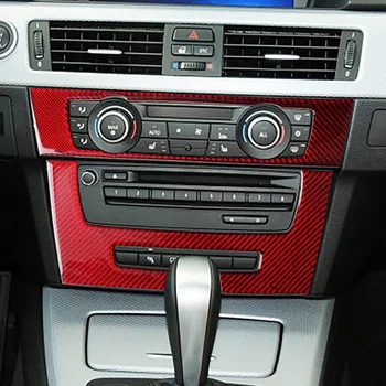  Автомобильные декоративные наклейки из углеродного волокна для BMW E90 E92 2005-2012 Наклейка с центральным управлением Украшение интерьера