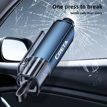 Автомобильный аварийный выход Молоток безопасности Инструмент для разбивания окон Резак ремня безопасности для Hyundai Creta Ix25 2020 2019 2018 2017 Аксессуары