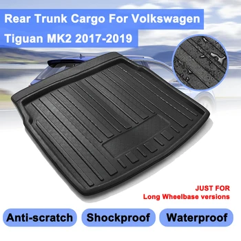 Автомобильный грузовой вкладыш для VW Tiguan MK2 2017 2018 2019 для Volkswagen Багажник Лоток Задняя крышка багажника Матовый коврик Напольный ковер Kick Pad