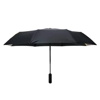 Автомобильный зонт для Porsche 718 GT4 Тройной складной автоматический дождь или солнце Высококачественный бизнес-подарочный зонтик Автоинтерьеры