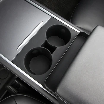  Автомобильный ограничитель воды с центральным управлением, цельная силиконовая подушка для держателя стакана для воды для Tesla Model3 Y 2021-2023