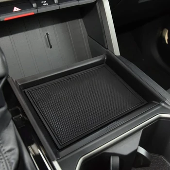 Автомобильный подлокотник Ящик для хранения для Toyota Tundra 2022 2023 Аксессуары Органайзер Центральная консоль Лоток Коробка Черный