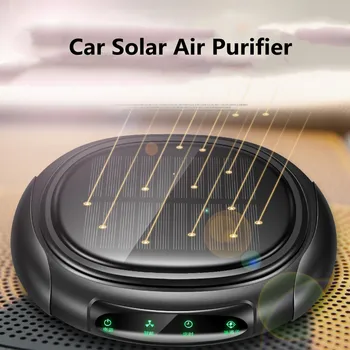  Автомобильный солнечный очиститель воздуха Очиститель с отрицательными ионами USB Mini Домашний автомобильный воздухоочиститель Удалить фильтр HEPA Очиститель воздуха с формальдегидом