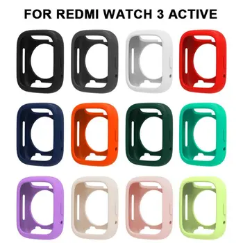 Бампер Силиконовый чехол Защита от царапин Защитная пленка для экрана Аксессуары Защитная рамка для Redmi Watch 3 Активные смарт-часы