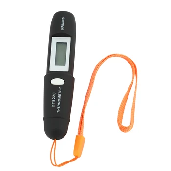 Бесконтактный мини инфракрасный термометр ИК-измерение температуры Цифровой ЖК-дисплей Инфракрасный термометр Ручка DT8220 Черный