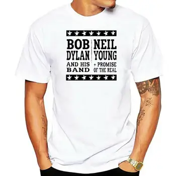 Боб Дилан Нил Янг Известный певец Легенда Мужская белая футболка Размер S - Футболка с принтом 3Xl