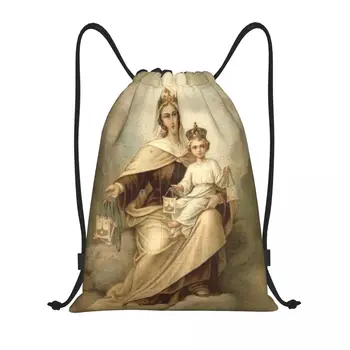 Богородица Горы Кармель Рюкзак на шнурке Спортивная спортивная сумка для мужчин и женщин Католическая Дева Мария Тренировочный рюкзак