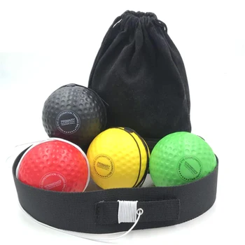 Боксерская рефлекторная повязка на голову Боксерский скоростной мяч Sanda Боевое учебное оборудование Sanda с банджи-шнуром 20 г PU Foam Ball