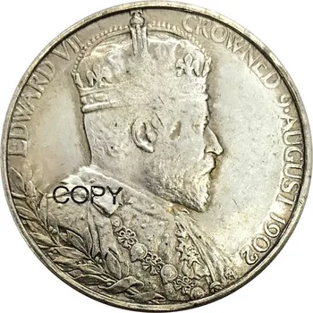 Британские исторические медали Коронация Эдуарда VII 1902 г. Посеребренные или латунные металлические или медные монеты