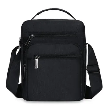 Вертикальная мужская сумка через плечо из ткани Оксфорд Корейская версия Простая сумка большой емкости, повседневная спортивная сумка на спине