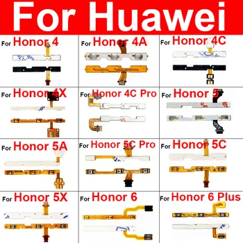  Гибкий кабель для Huawei Honor 4 4A 4C Pro 4X 5 5A 5C Pro 5X 6 Plus Ключ переключателя Боковая гибкая лента Запасные части