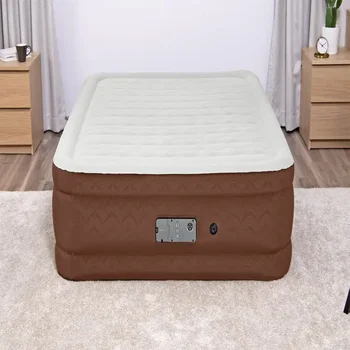 Двуспальная большая надувная кровать из ткани со встроенным интеллектуальным надувным матрасом европейского стандарта для домашнего использования