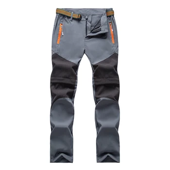 Детские молодежные брюки Походный карго UPF 50+ Быстросохнущие летние тонкие трансформируемые брюки-молнии на открытом воздухе для кемпинга