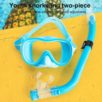 Детские очки для дайвинга Плавание Акваланг Трубка Плавание Водонепроницаемая маска Защита от запотевания ПК Очки для плавания Набор трубок Аксессуары для детей