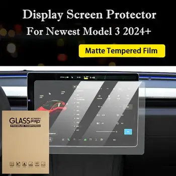 Для Tesla Model 3 2024 15-дюймовая защитная крышка для сенсорного экрана Модель 3+ Highland 8-дюймовый дисплей заднего ряда Аксессуар из закаленного стекла HD