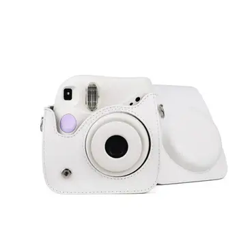 Для чехла для камеры Instax Mini7+ Чехол из искусственной кожи Сумки в стиле ретро Протектор для камер Дорожная сумка для переноски с плечевым ремнем