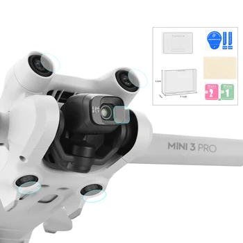 Закаленная пленка для DJI Mini 3 Pro Защитная пленка для датчика дрона + объектив HD Защита от царапин для Mini 3 Сменный аксессуар