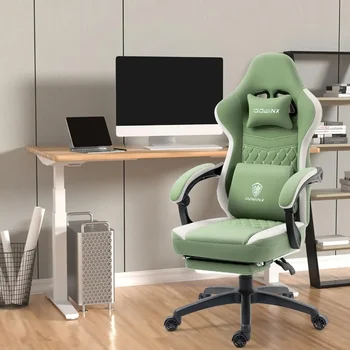  Игровое кресло Компьютерное кресло из дышащей ткани с подушкой для карманных пружин, удобное офисное кресло с гелевой подушкой и сумкой для хранения