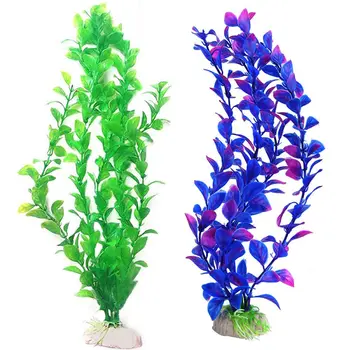 Искусственные подводные растения Пейзаж Зеленый Фиолетовая Вода Трава Смотровые украшения Аквариумные аксессуары