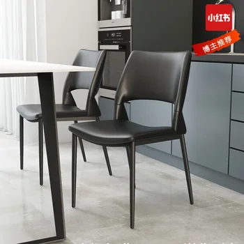 Итальянские минималистичные легкие роскошные обеденные стулья, стулья со спинкой дома, современные скандинавские кресла для макияжа, обеденные столы, стулья, минималистичные