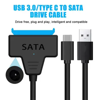 Кабель SATA на USB 3.0 / 2.0 до 6 Гбит/с для 2,5-дюймового внешнего жесткого диска SSD Жесткий диск SATA 3 22-контактный адаптер USB 3.0 на Sata