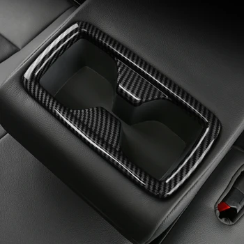 Карбоновый автомобильный интерьер задний подлокотник водная чашка декор рамка палка крышка отделка аксессуары для Toyota Highlander 2021-2022