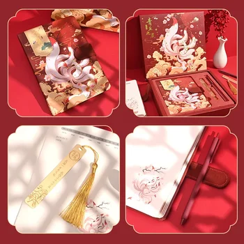 Китайский дневник для милых закладок на день рождения Планировщик Коробка Блокнот Стиль Девочка С Детским Подарком Ежедневно