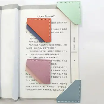 Кожаные кожаные закладки Новая мини-ромбовидная угловая закладка книжного маркера