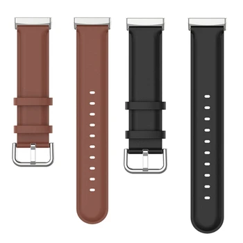 Кожаный ремешок для смарт-часов Fitbit Versa 3 / Sense Женщины Мужчины Мягкий кожаный ремешок для часов Fitbit Sense
