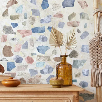 Креативная красочная декоративная картина из камня Наклейка на стену Съемный виниловый домашний декор для гостиной Спальня