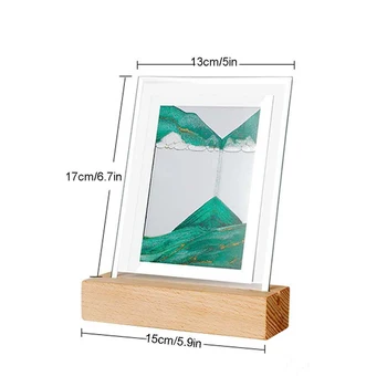 Креативный домашний настольный орнамент 3D динамические песочные часы зыбучие пески атмосфера ночник для спальни офис арт декор кронштейн