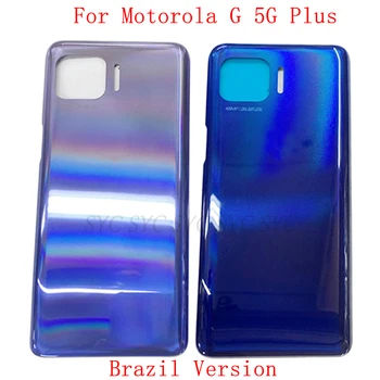  Крышка аккумуляторного отсека Корпус задней двери для Motorola Moto G 5G Plus Задняя крышка версии для Бразилии с логотипом Запасные части