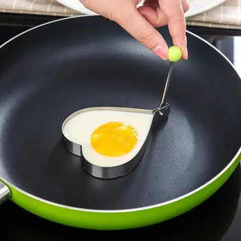 Кухонные принадлежности Фритюрница для яиц из нержавеющей стали Креативная модель для жарки яиц Love Bento Mold Kitchware для любовного завтрака