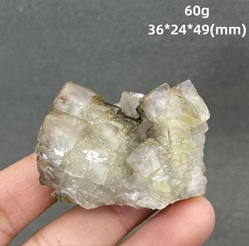 ЛУЧШИЙ! 60 г натуральный куб флуоресцентный кальцит минеральный образец камни и кристаллы лечебные кристаллы кварц