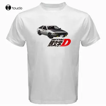 Летний стиль Начальный D Ae86 Аниме Япония Trueno Takumi Drift Racing Fujiwara Футболка Белая горячая распродажа 100% хлопок футболка унисекс