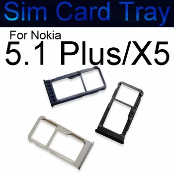 Лоток для SIM-карты для Nokia 7.1 /5.1 Plus /X5 TA-1109 SIM SD-карта Держатель карты памяти Слот для чтения памяти Гнездо Адаптер Замена запасных частей