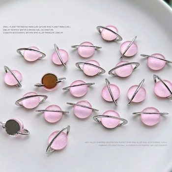 Металлические шпильки Художественные драгоценные камни 3D Сатурны Художественные украшения